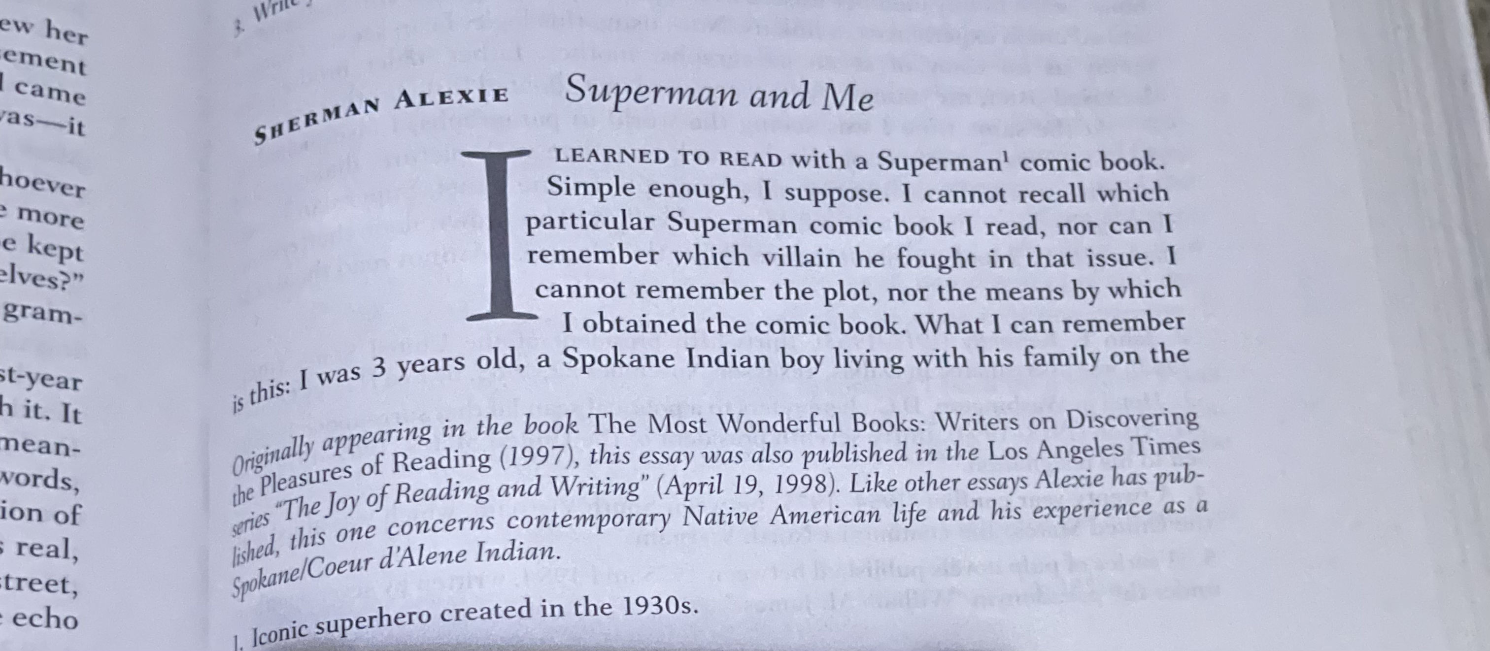 author feel and give us a summary a thesis statement and a