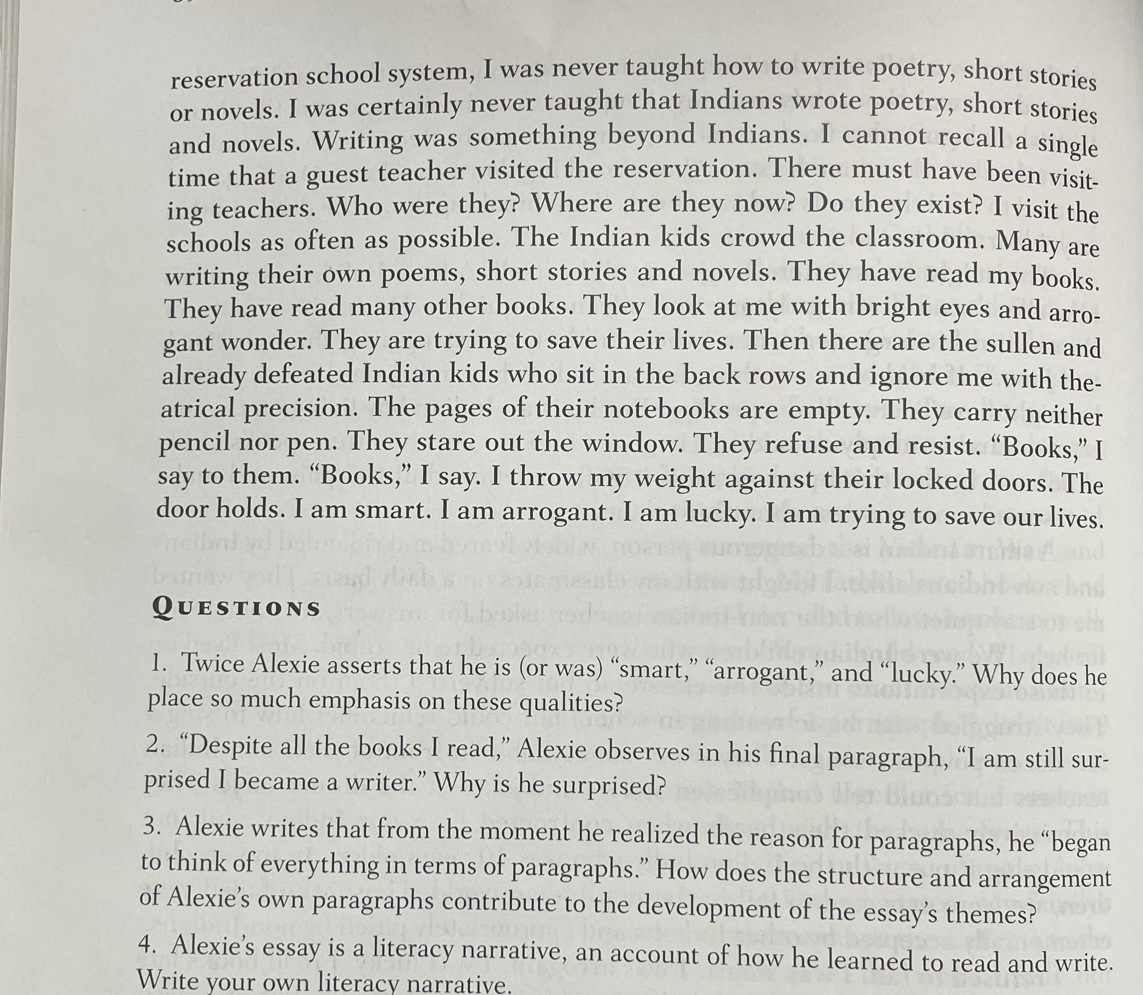conclusion. tell us more what is happening in the essay. Tell why