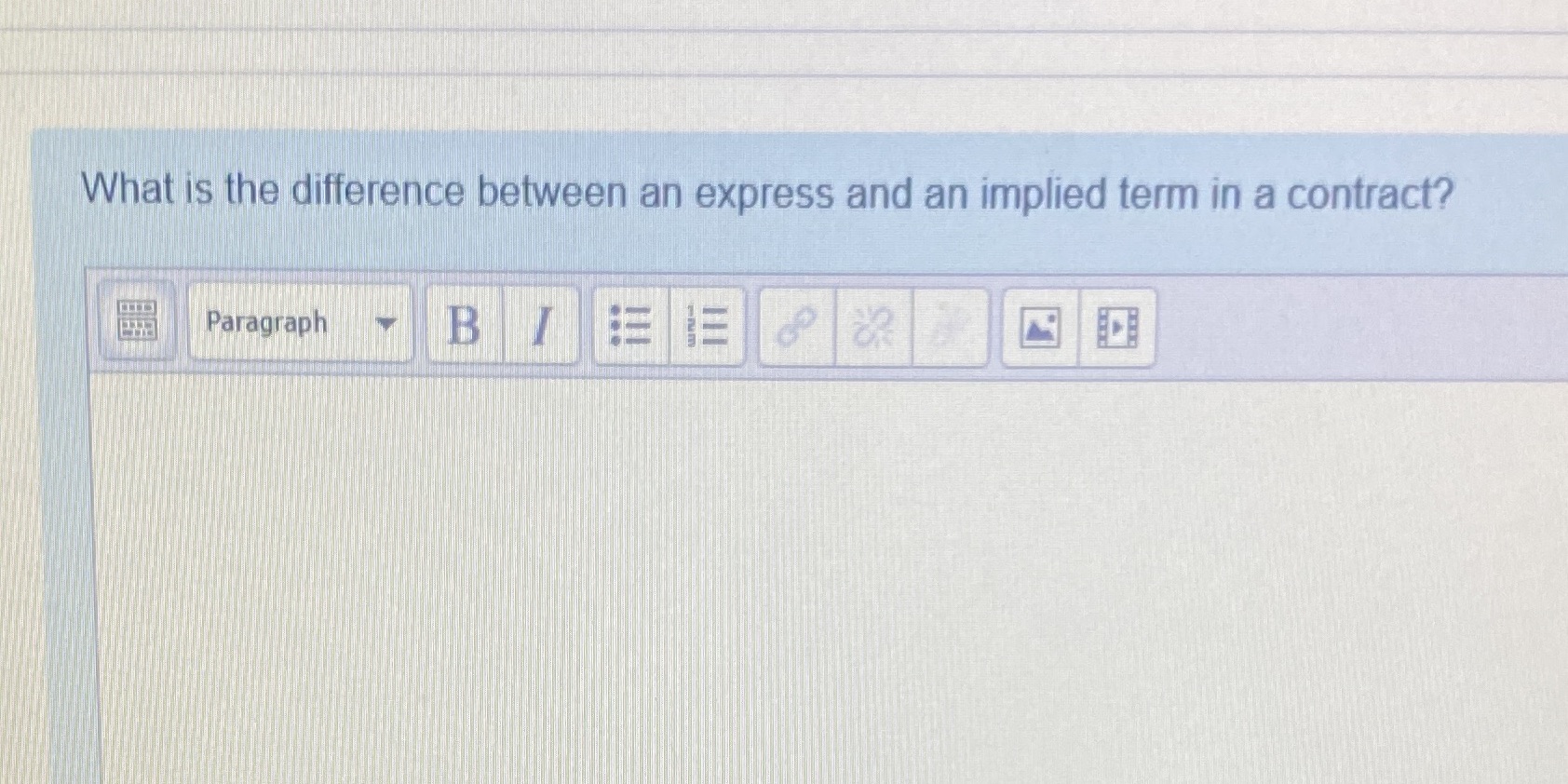 express and an implied term in a contract? Paragraph BIKE