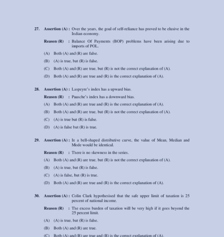 Please explain in details 27. Assertion (A) : Over the years,