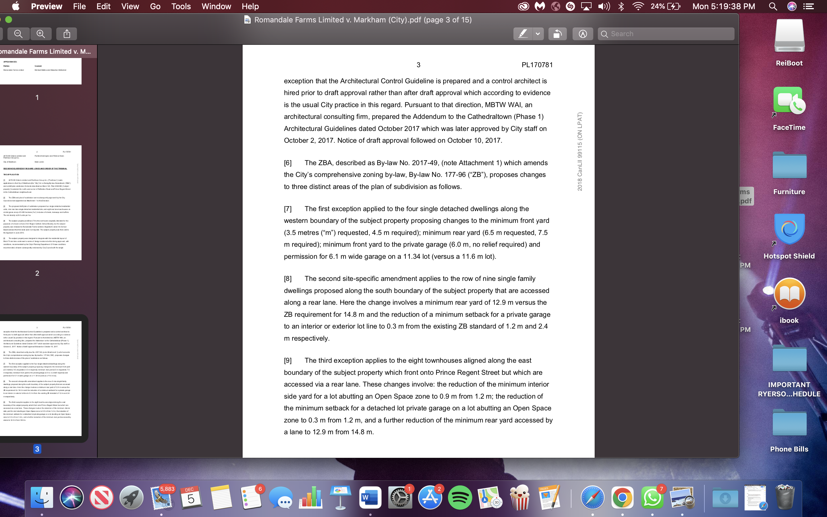v. Markham (City).pdf (page 1 of 15) Q Search mandale Farms Limited