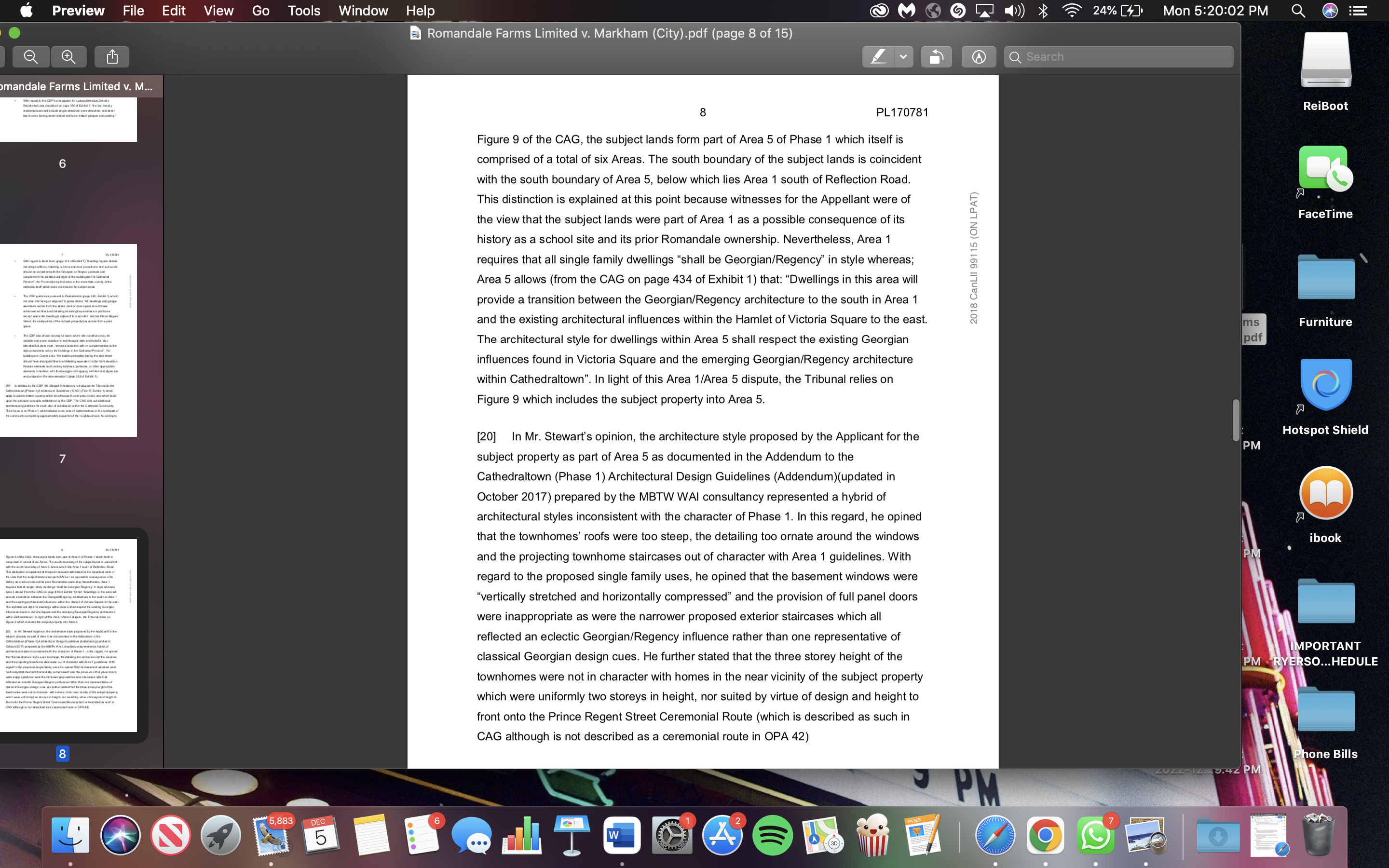 to the Ontario Municipal Board or 1 Board in any publication of