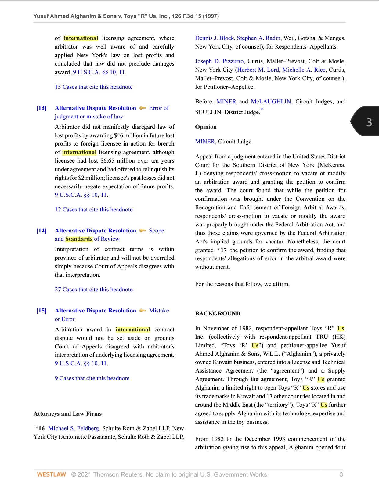 v. Toys "R" Us, Inc., 126 F.3d 15 (1997) defenses were inapplicable