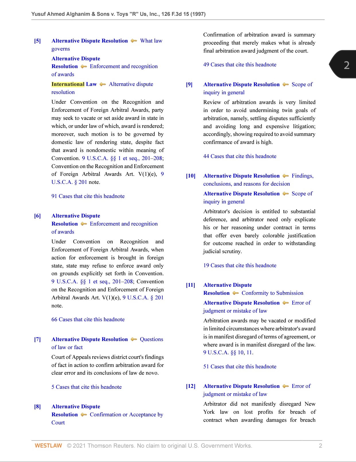 Article V(1)(e) authorizes an action to set aside an arbitral award under