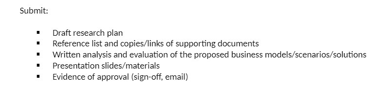  Submit: Draft research plan Reference list and copies/links of supporting documents