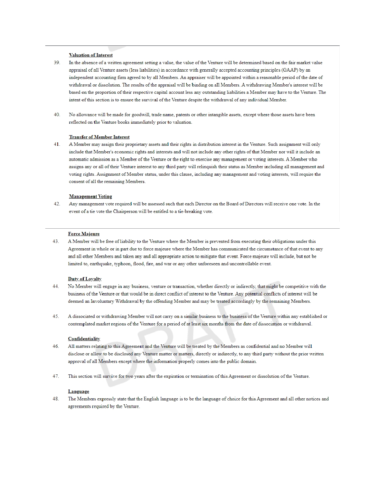 joint venture (the "Venture") in accordance with the laws of the Province