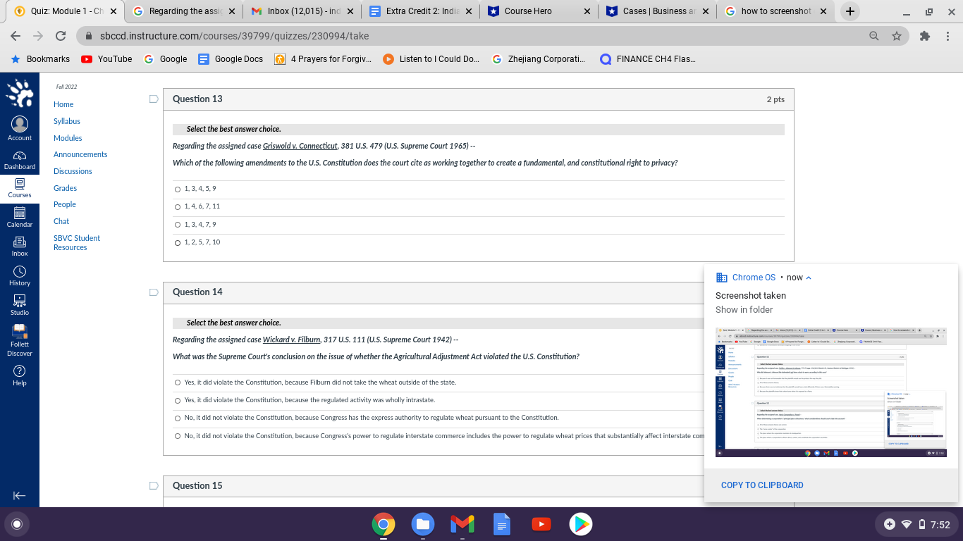 2 pts Syllabus Account Modules Match the federal branch of government with