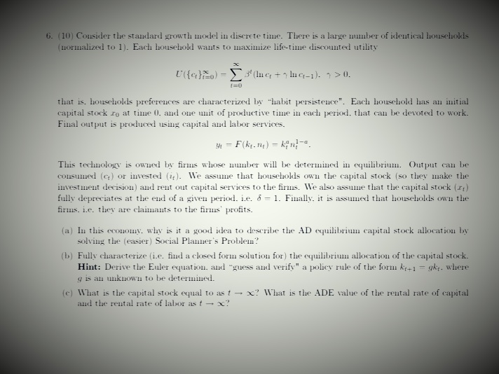 unit of productive time in each period. that can be devoted to