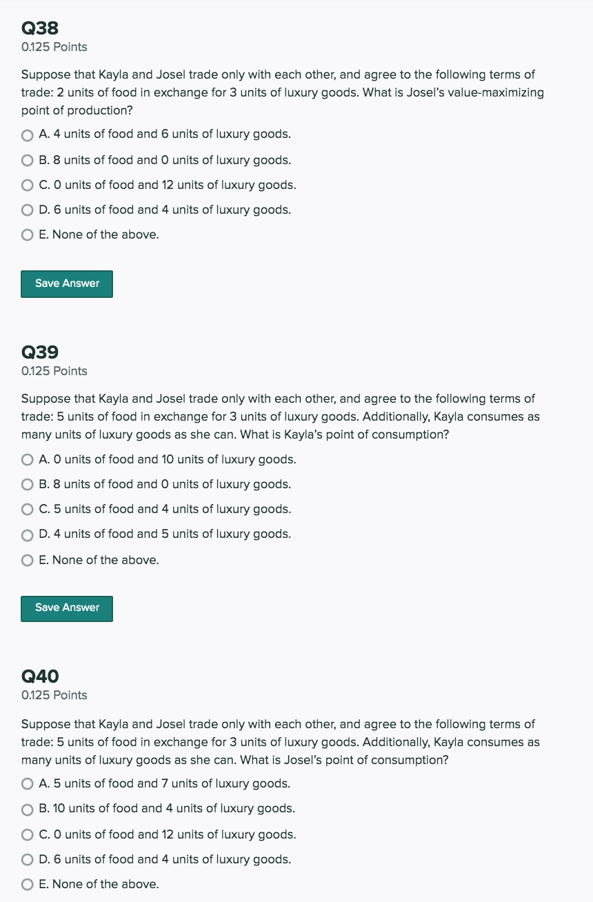 wheat and corn does he consume? O A. Co = CW =