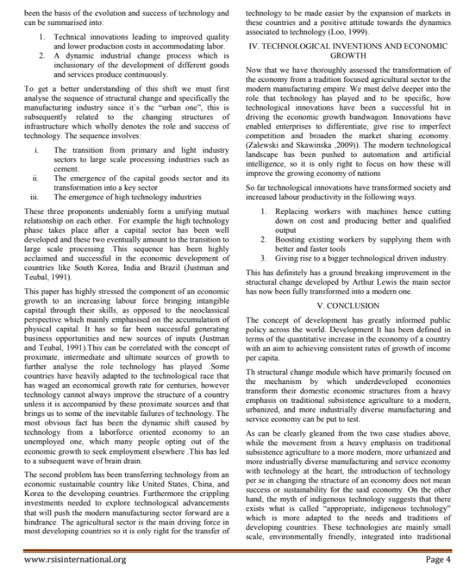 changes in the of the success and the failures of technology within