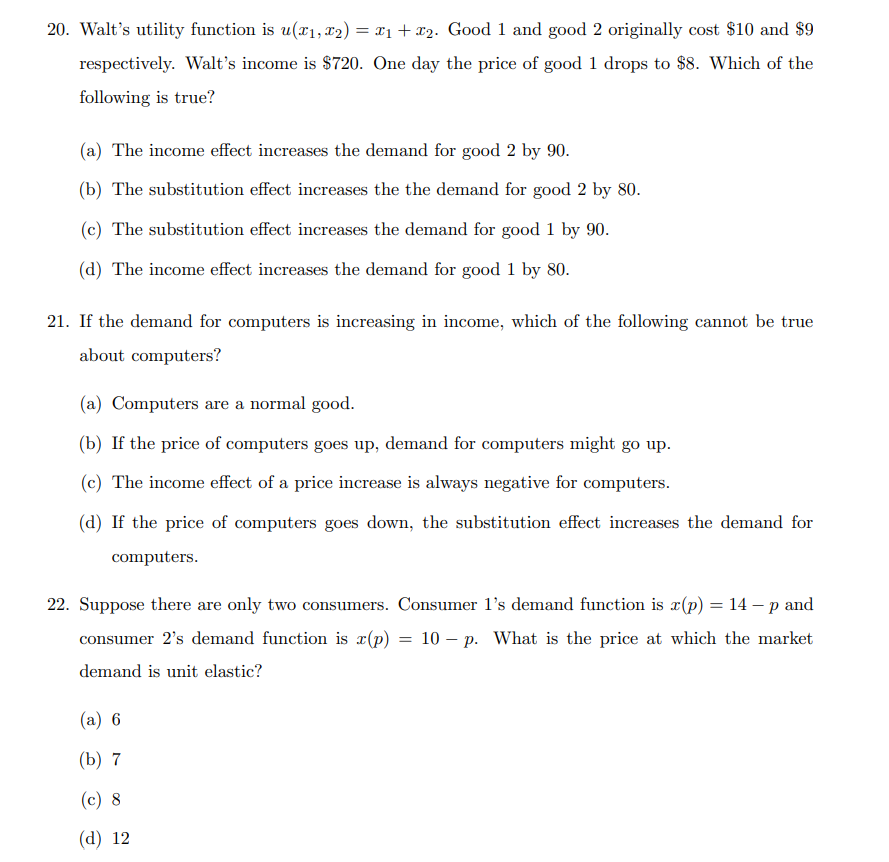 by $1031., 302,131.) 1%., then the demand for good 1 will (a)