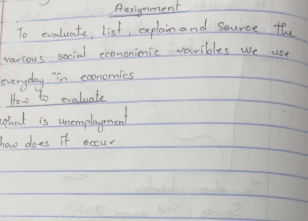 Assignment To evaluate, List, explain and source the various social economimic