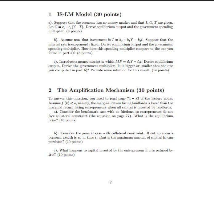 model. There are 3 periods. At f = 0, all agents start