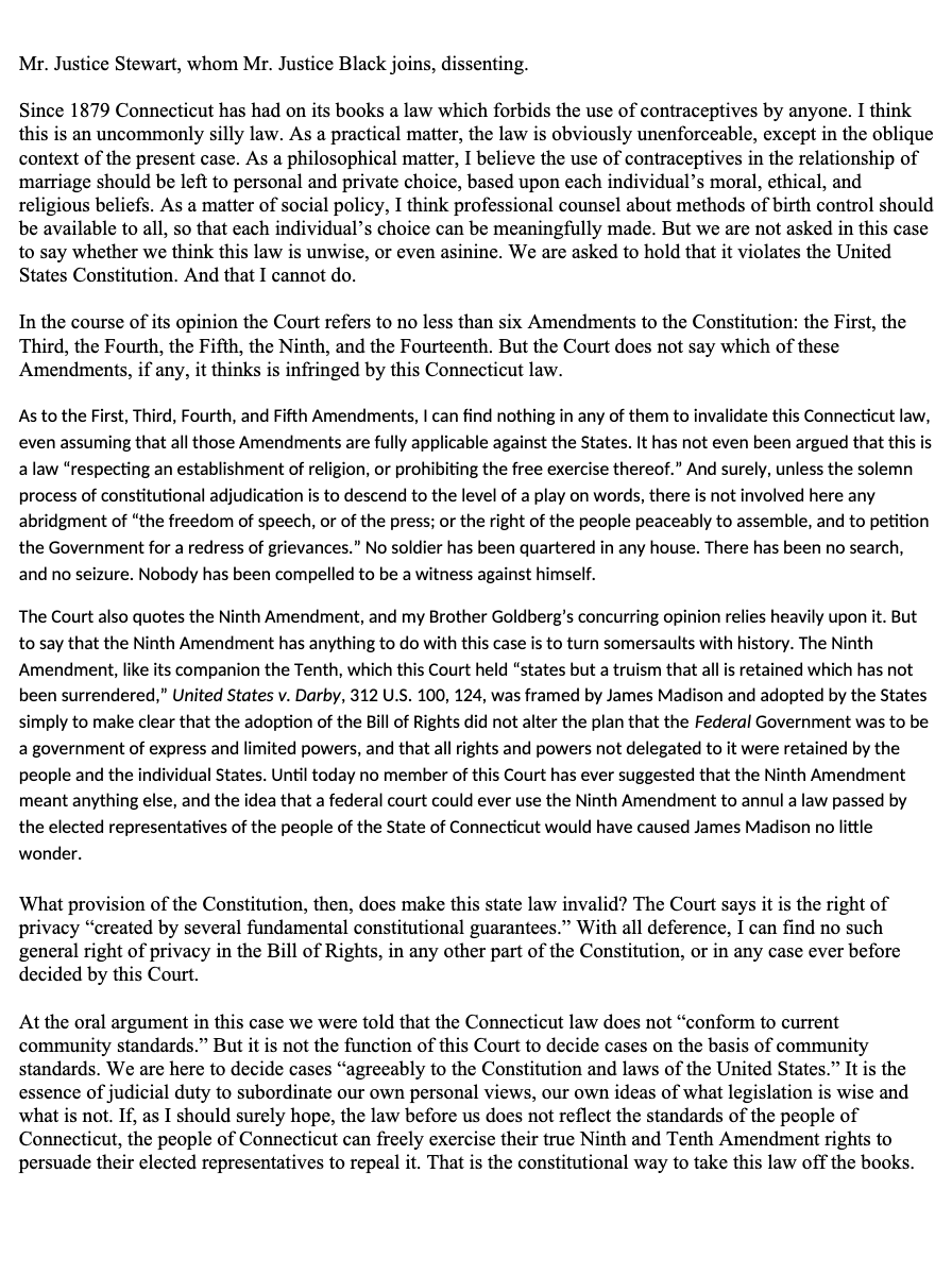 a flexible reading of the Constitution and which part reflects the strict