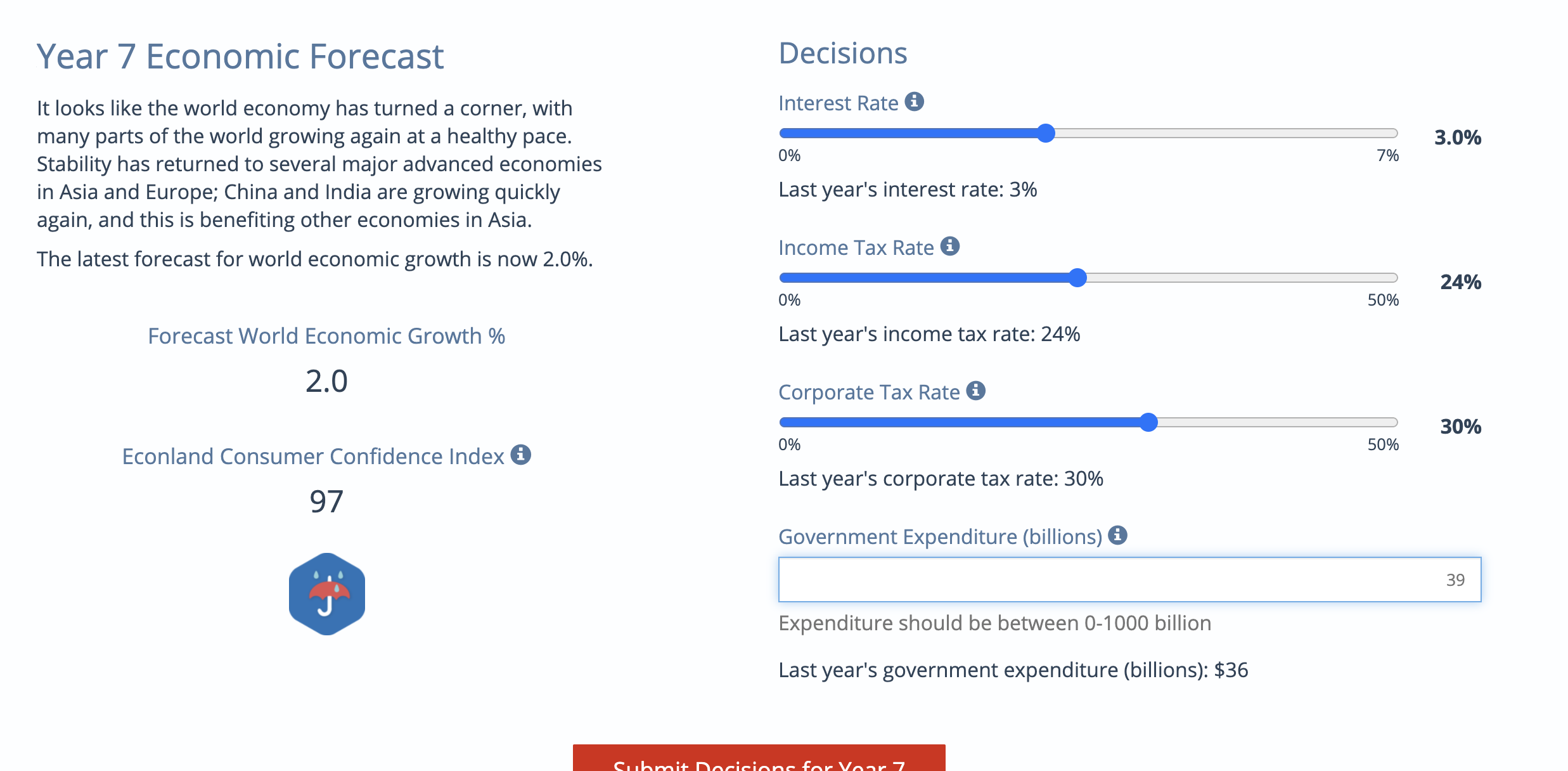 seven with the highest possible approval rating. Choose a Scenario There are