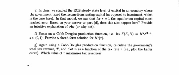 guess and verify. In particular, find the policy functions for Kit, It