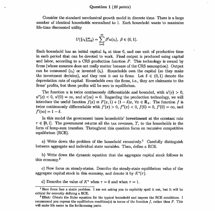 consumption (C) decisions to maximize lifetime expected utility: E _ p' (In