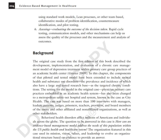 study questions at the end CASE STUDY TT INTEGRATED CHRONIC CARE MANAGEMENT