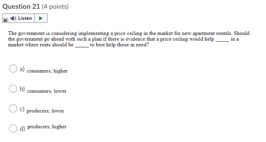 number of bacon buyers (c) a decrease in the number of bacon