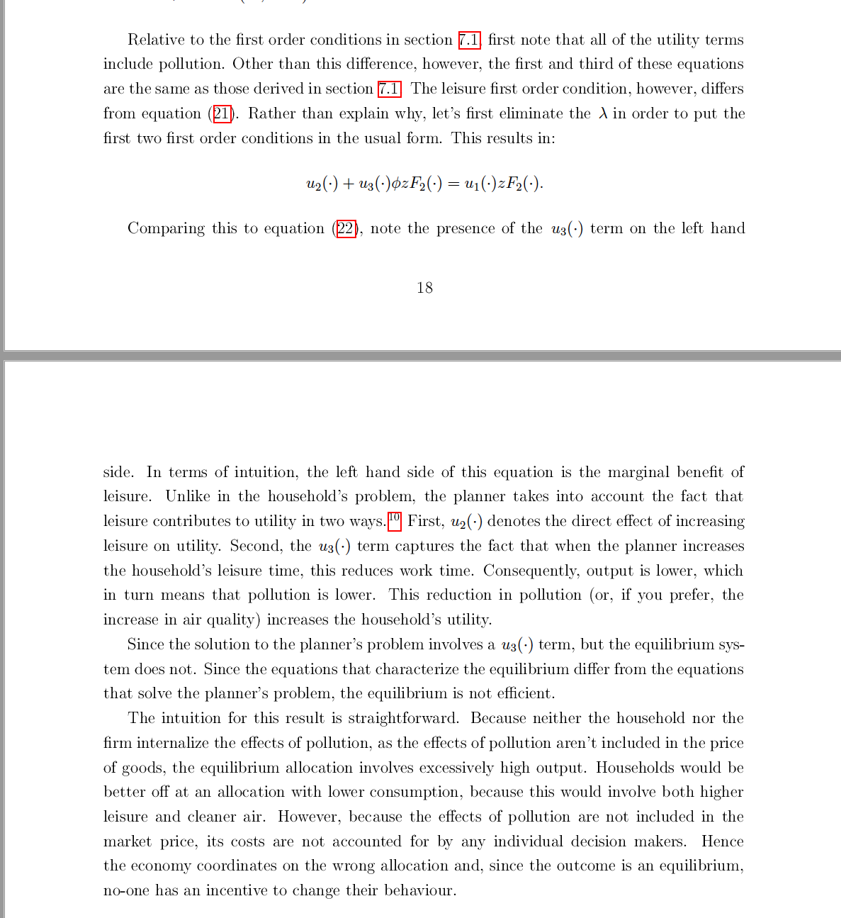 incorporate a couple of the other sources of inefficiency, namely externalities and