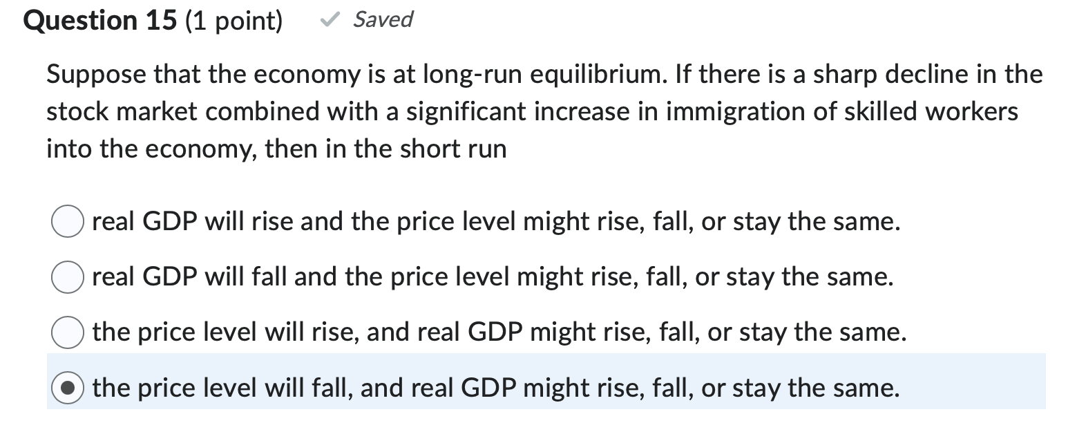 rates increase, which reduces spending on investment goods. 0 the real value