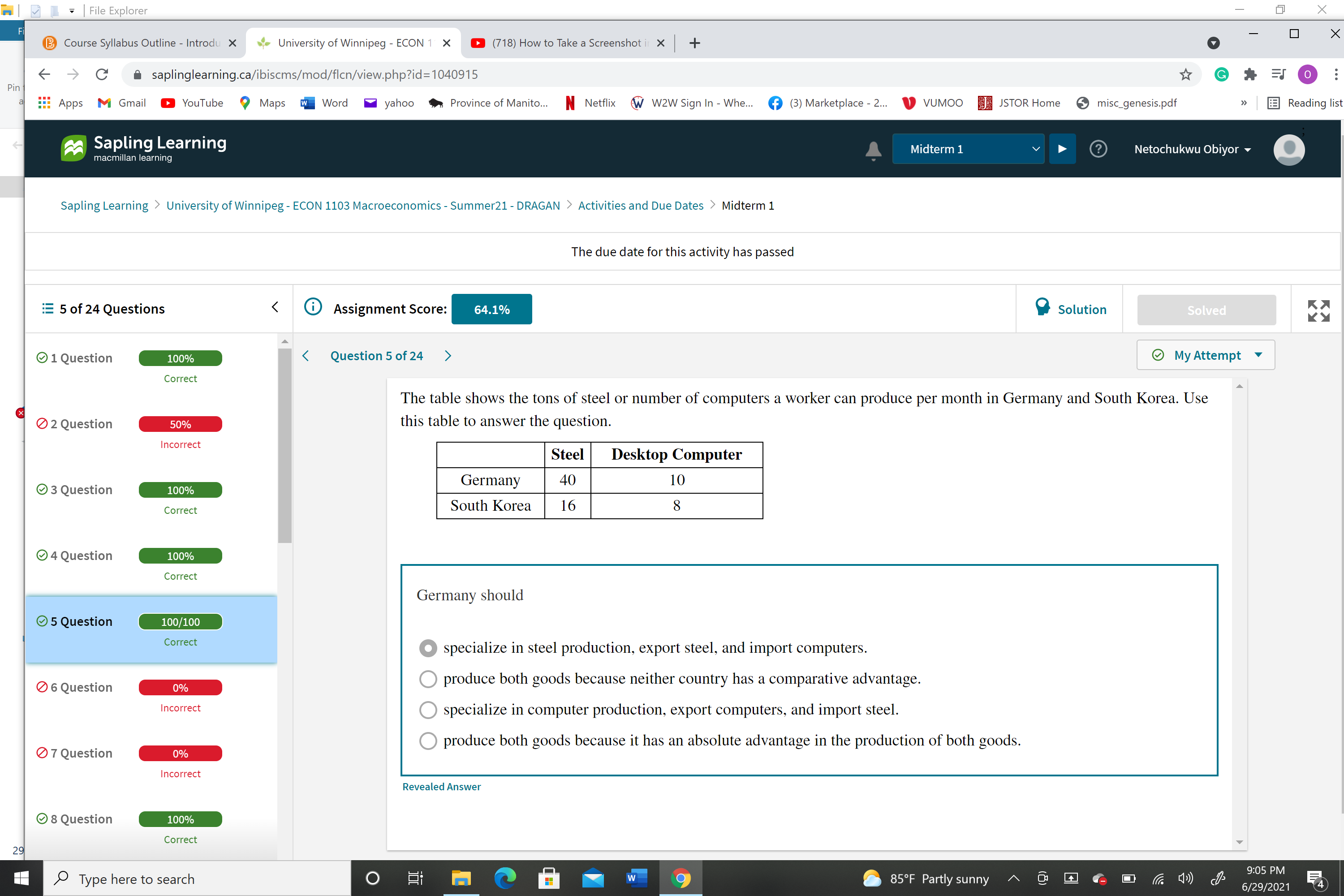 Apps M Gmail YouTube Maps w Word yahoo Province of Manito.. N