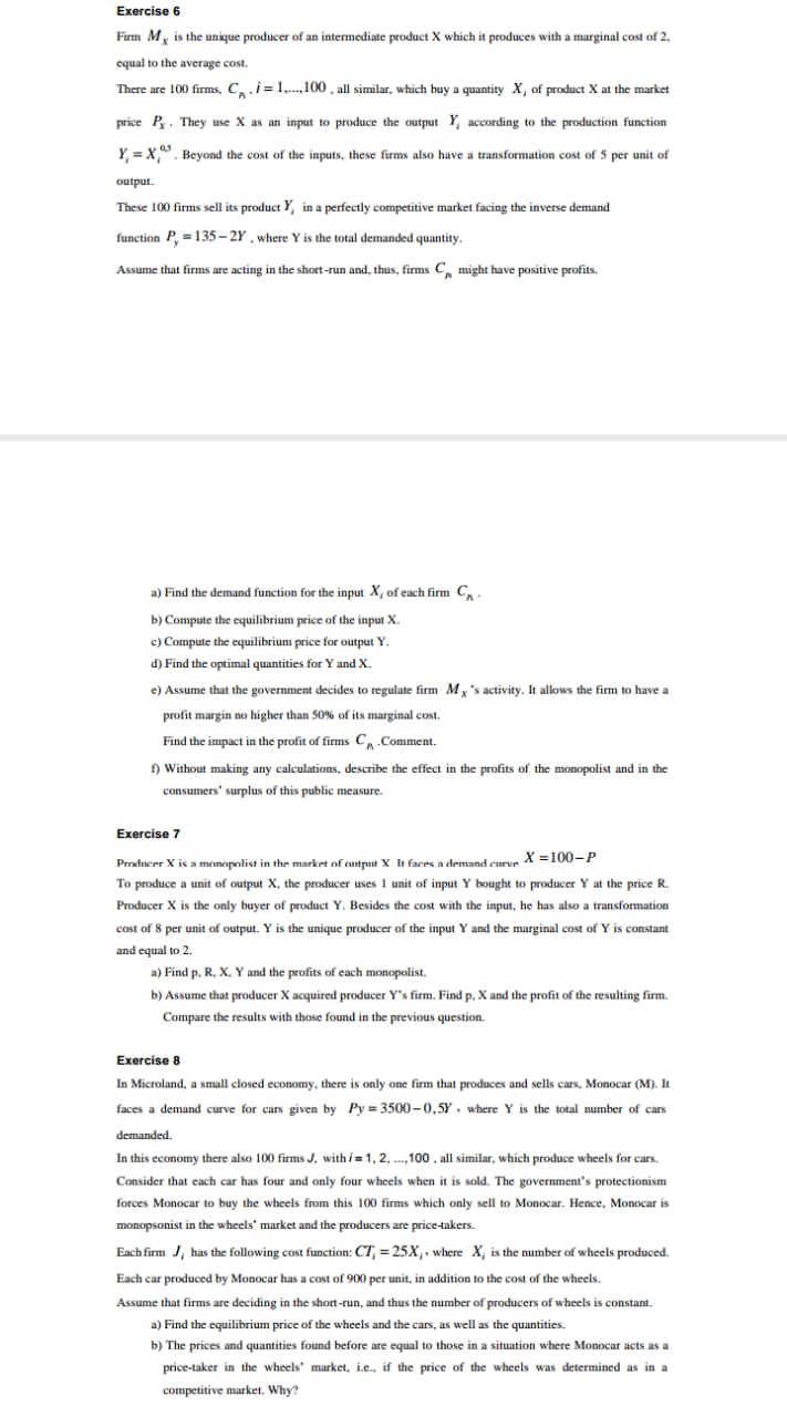 a market demand for shoes of P=20-1.5Q. where P is price in