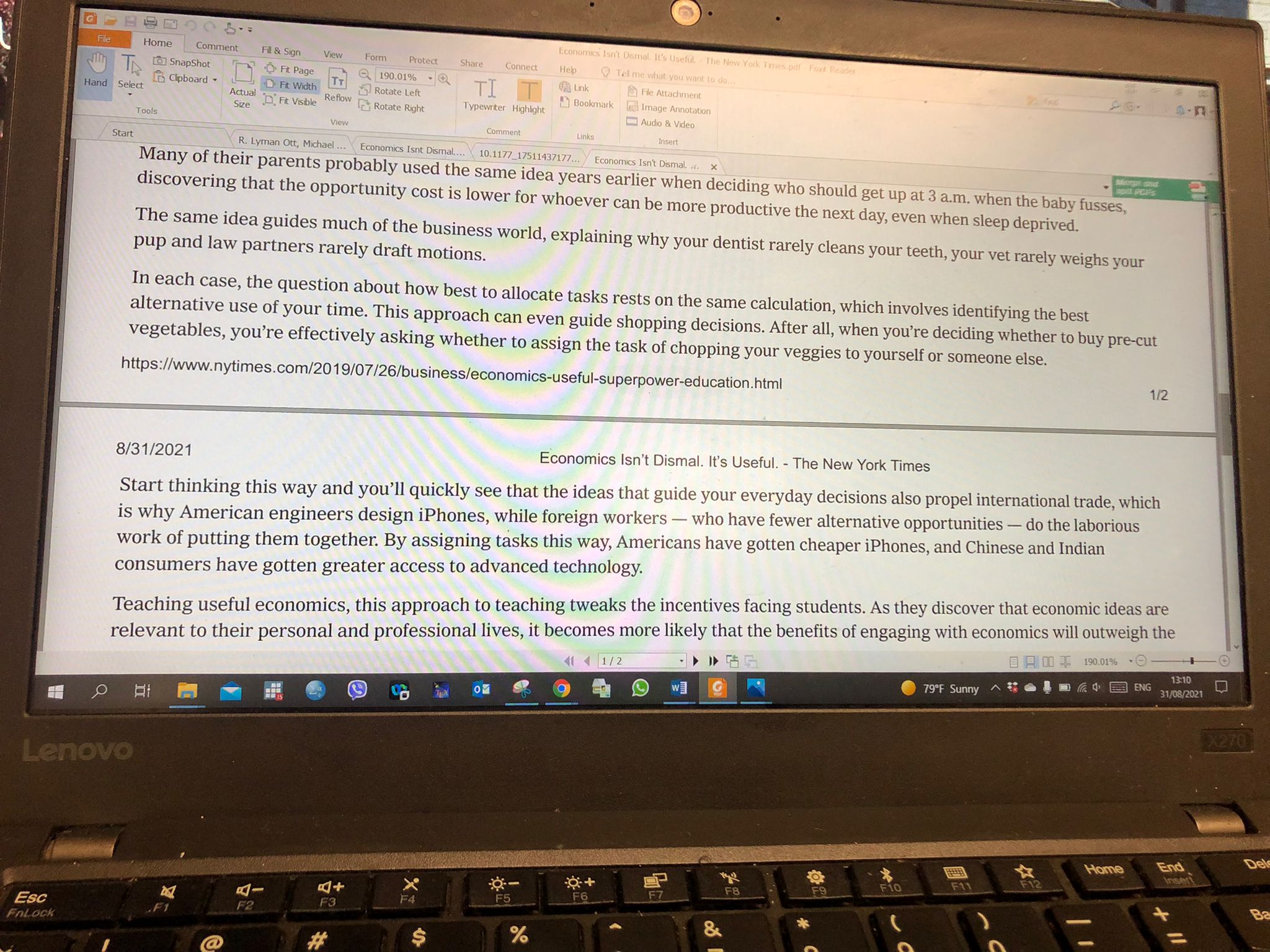 Merge and split PDFS 8/31/2021 Economics Isn't Dismal. It's Useful. - The