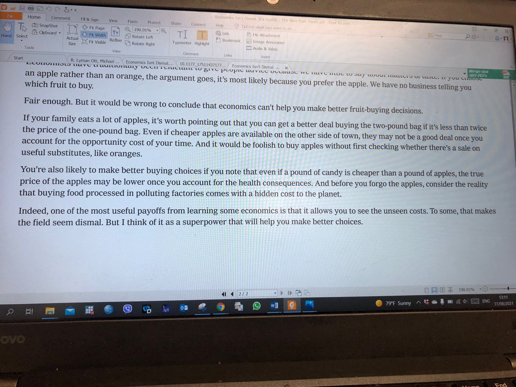 Isn't Dismal. It's Useful. By Justin Wolfers July 26, 2019 In an