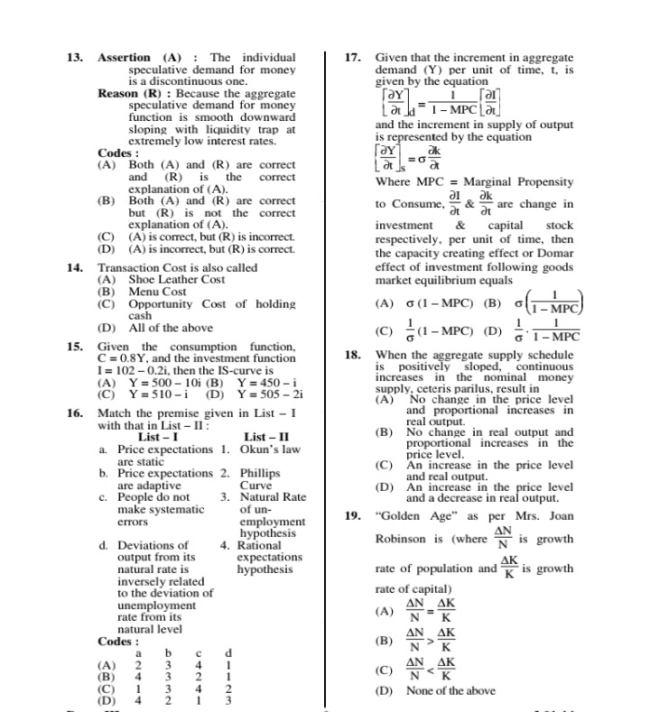 (D) Kaldor (C) III, II, I, IV (D) IV, III, I, II