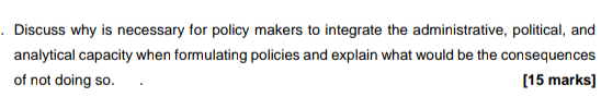 send me typed answer!!! Discuss why is necessary for policy makers to