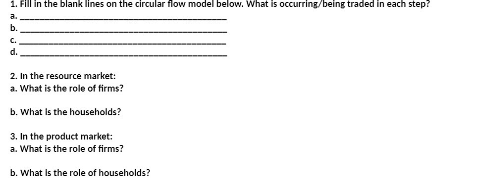 below. What is occurring/being traded in each step? a. b. C. d.