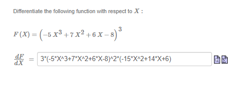 Differentiate the follcwing function with respect to X :