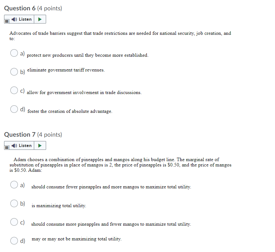 a) lower; lower (b) higher; lower O c) higher; higher O d)