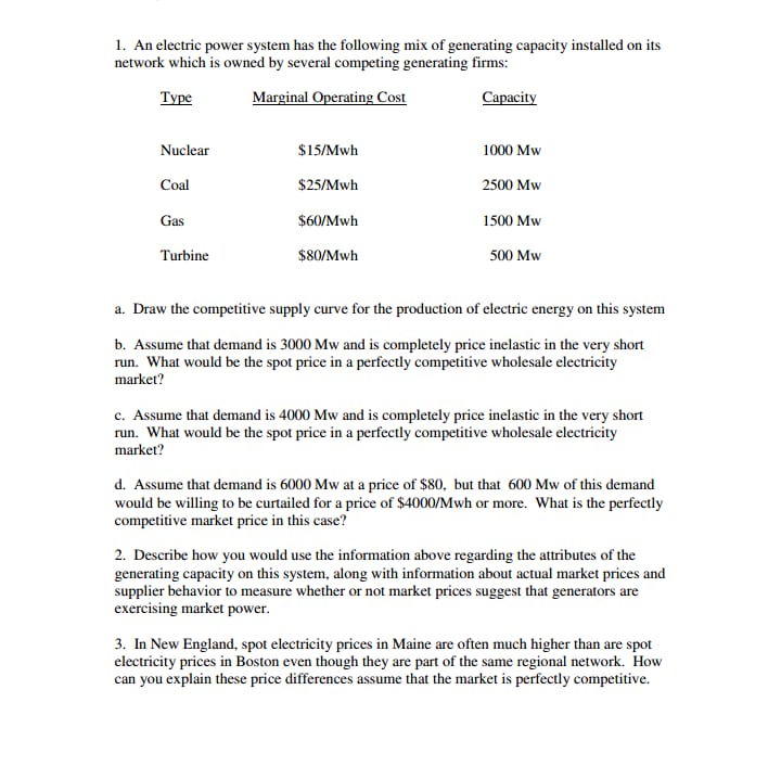 natural gas supply and demand system such as the one we have