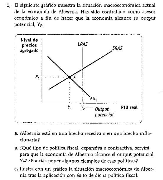 de Albernia. Has Sido contratado como asesor econ6mico a fin de hacer