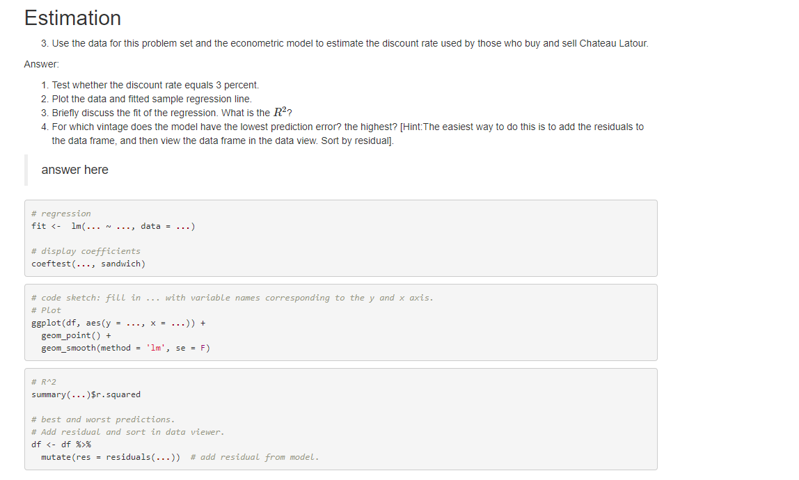 set to eval = F . Upload HTML file to e-class when