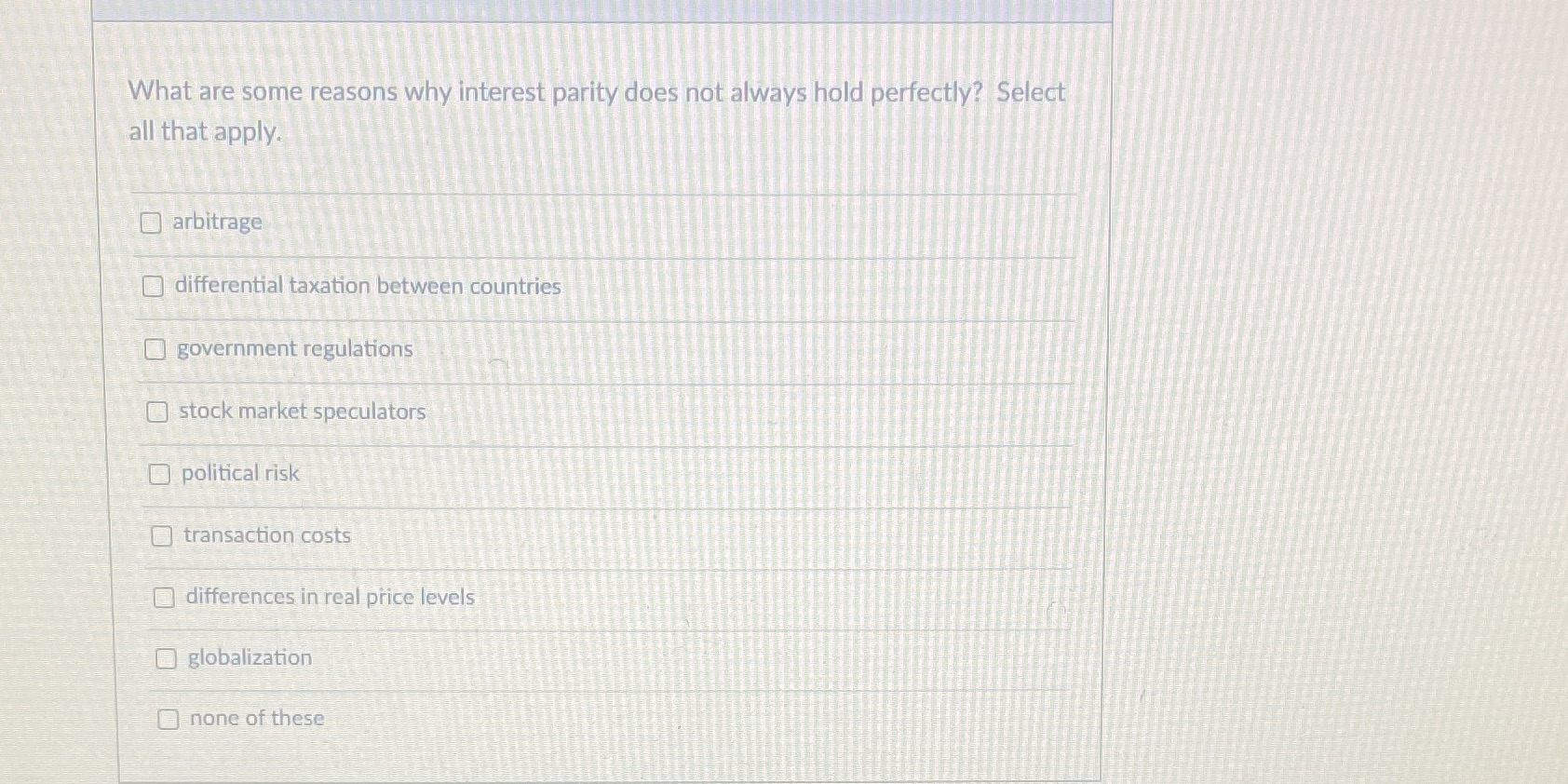 What are some reasons why interest parity does not always hold