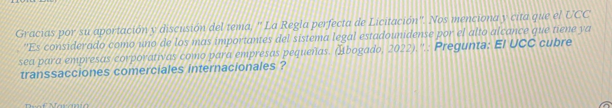 Gracias por su aportctcin y ciiscusin del tejna, " La Regla perfecta