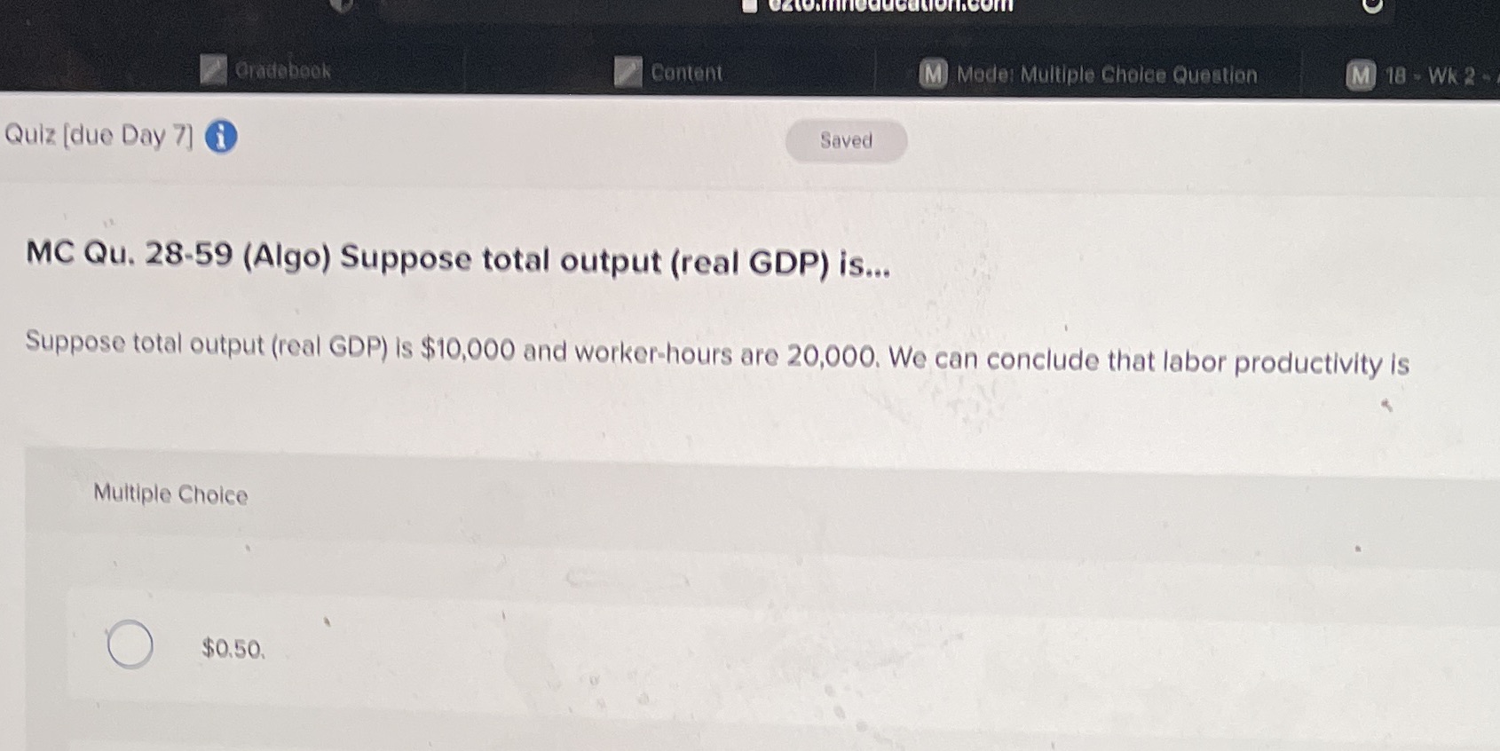  cato mineducation.com Gradebook Content M Mode: Multiple Choice Question M 18