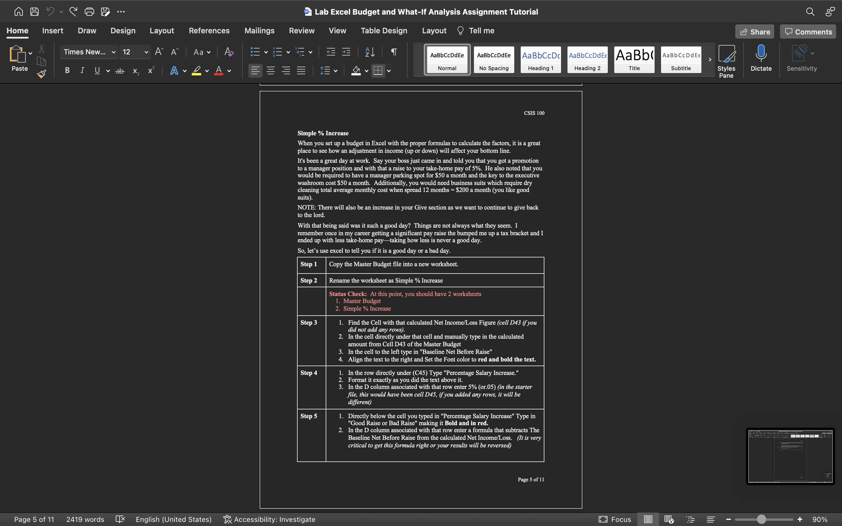 Thank you! w Lab Excel Budget and What-If Analysis Assignment Tutorial Home