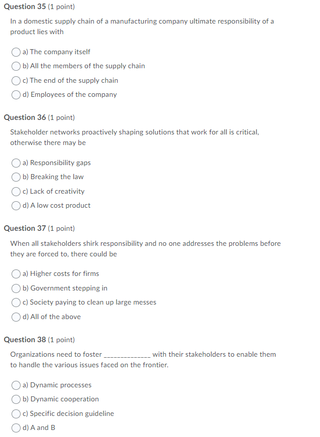 point) With the triple bottom line initiative Unilever is at shade of