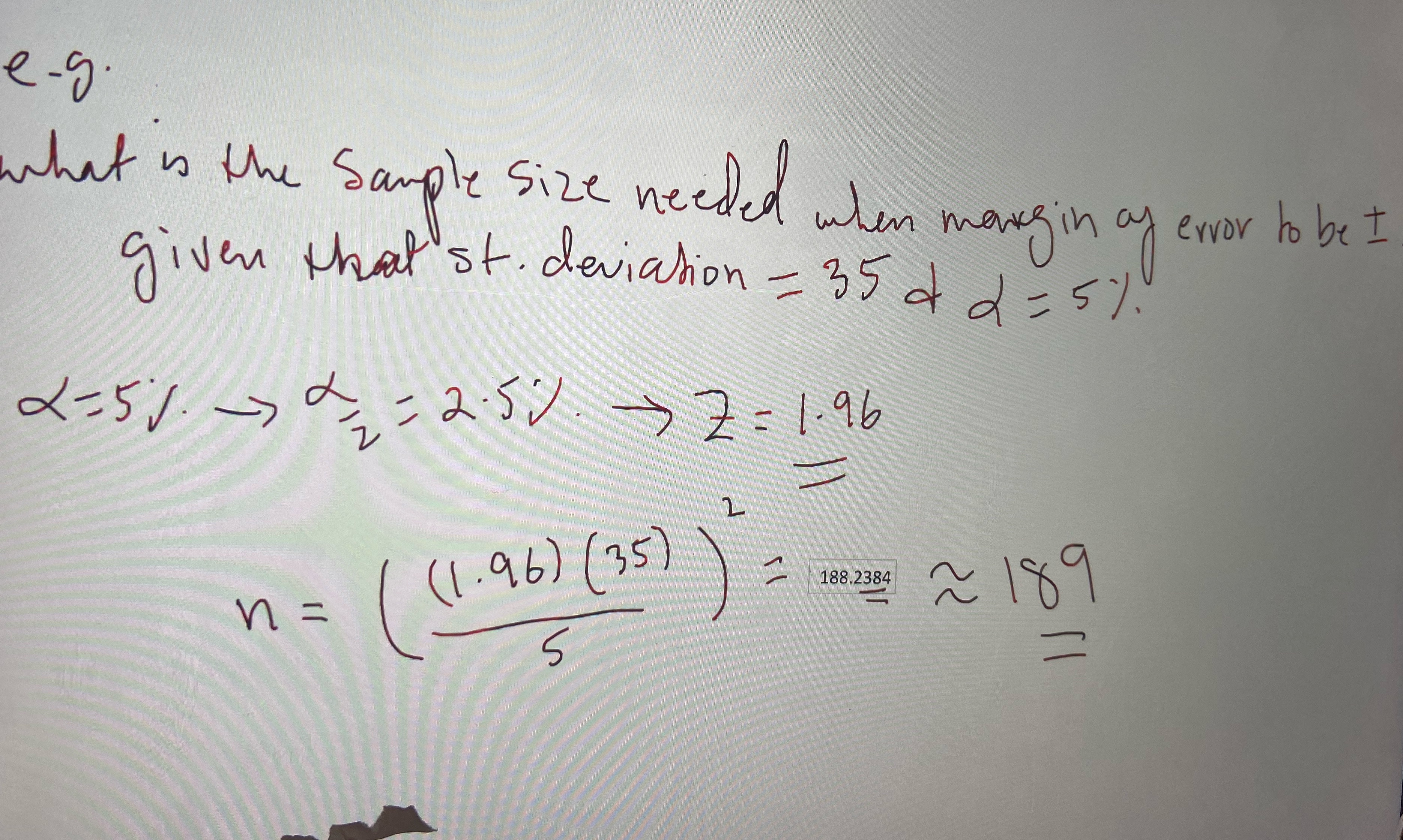  How did we get 1.96 from the z table e-g. what
