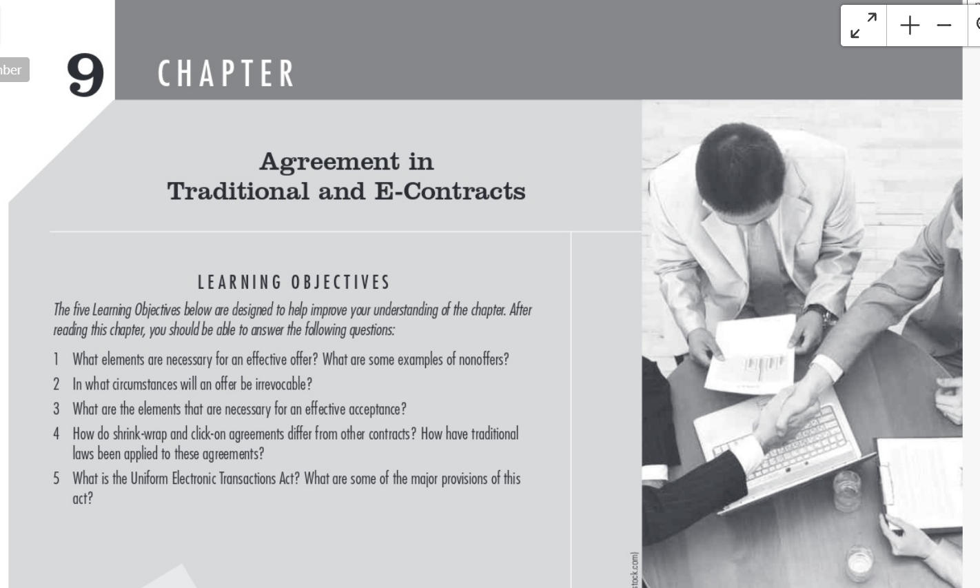 to be valid and enforceable, the requirements listed in Chapter 8 must