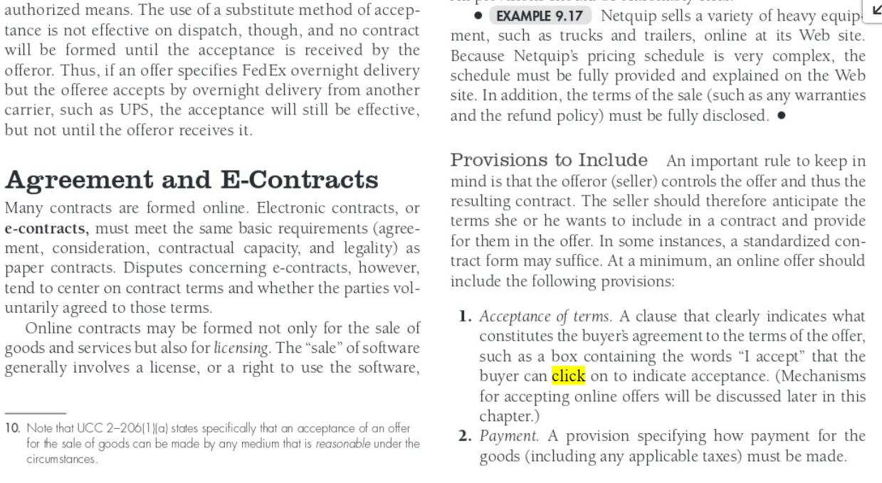 it is formed in the traditional way by exchanging paper documents or