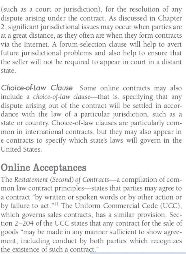 formed today. We discuss online offers and acceptances and examine some laws