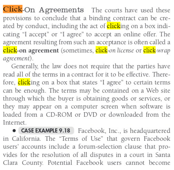 that have been created to apply to electronic contracts, or e-contracts, in