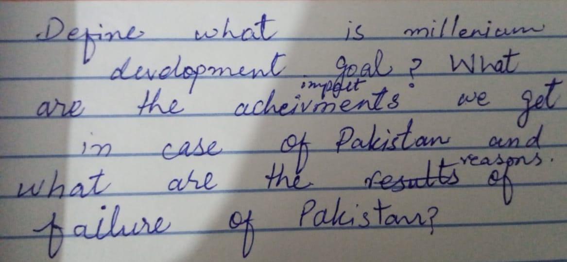  Define what is millenium development goal ? what ompport are the