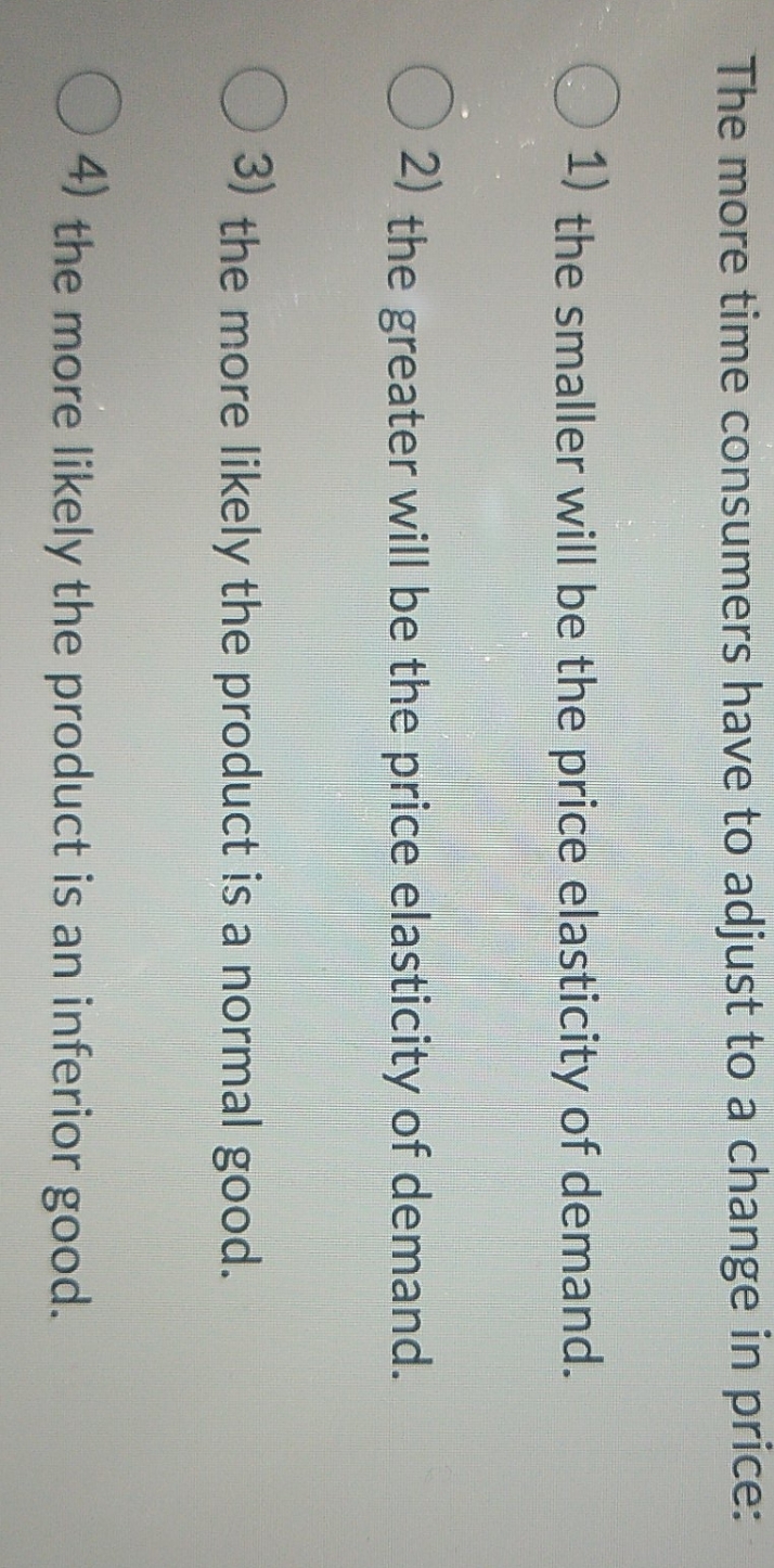  I need the correct answer from the options The more time