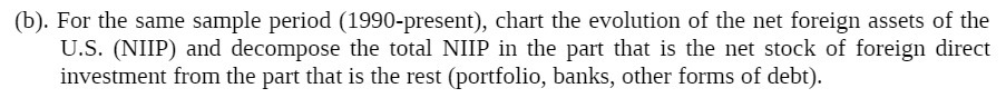 the net foreign assets of the LLB. {NIIP} and decompose the total